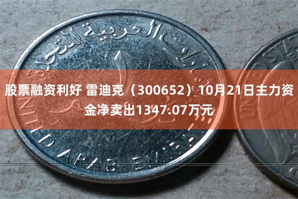 股票融资利好 雷迪克（300652）10月21日主力资金净卖出1347.07万元