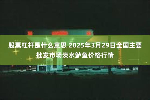 股票杠杆是什么意思 2025年3月29日全国主要批发市场淡水鲈鱼价格行情