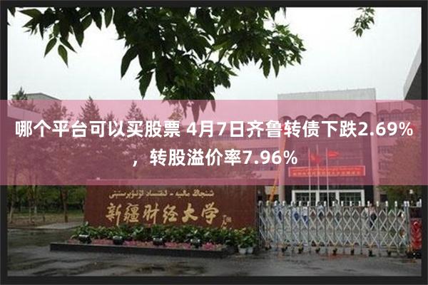 哪个平台可以买股票 4月7日齐鲁转债下跌2.69%，转股溢价率7.96%