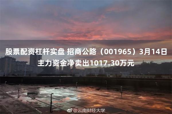 股票配资杠杆实盘 招商公路（001965）3月14日主力资金