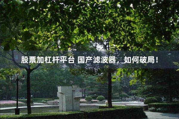 股票加杠杆平台 国产滤波器，如何破局！