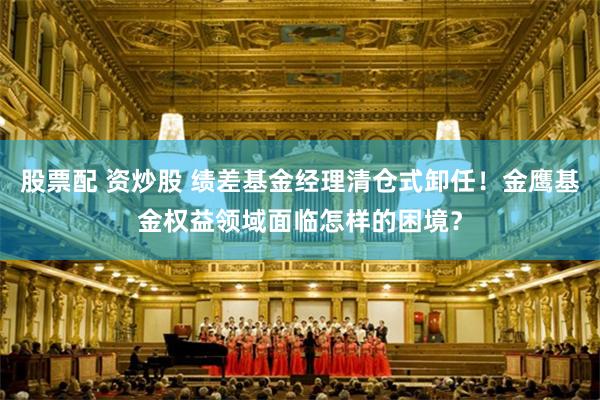 股票配 资炒股 绩差基金经理清仓式卸任！金鹰基金权益领域面临